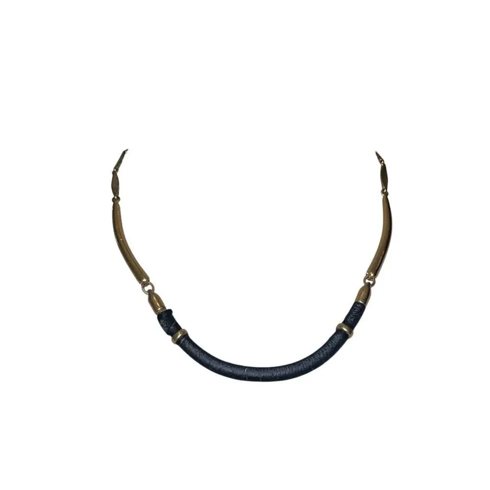 Stella & Dot Women's Marcell Collar Necklace Gold-tone And Black OS